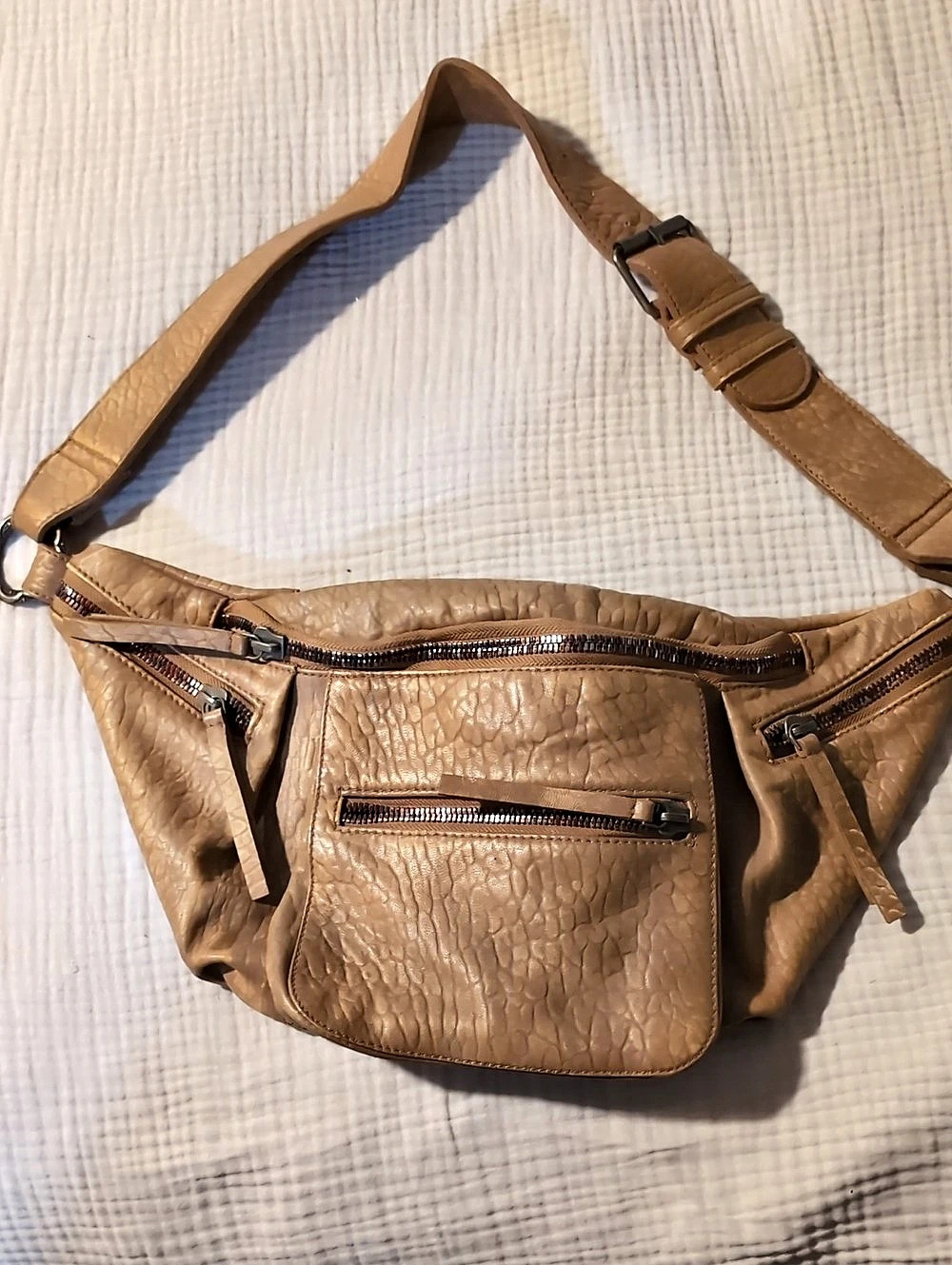 Large Leather Brown Crossbody Bag